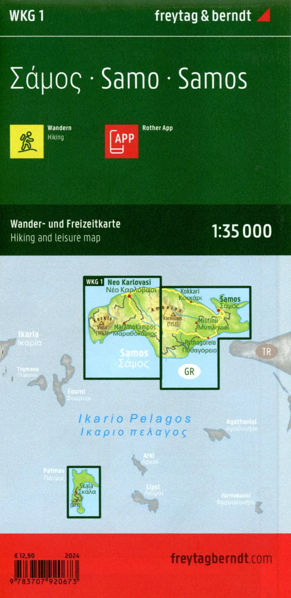 Bild: 9783707920673 | freytag &amp; berndt Wanderkarte WKG 1 Samos 1:35.000 | Freytag &amp; Berndt