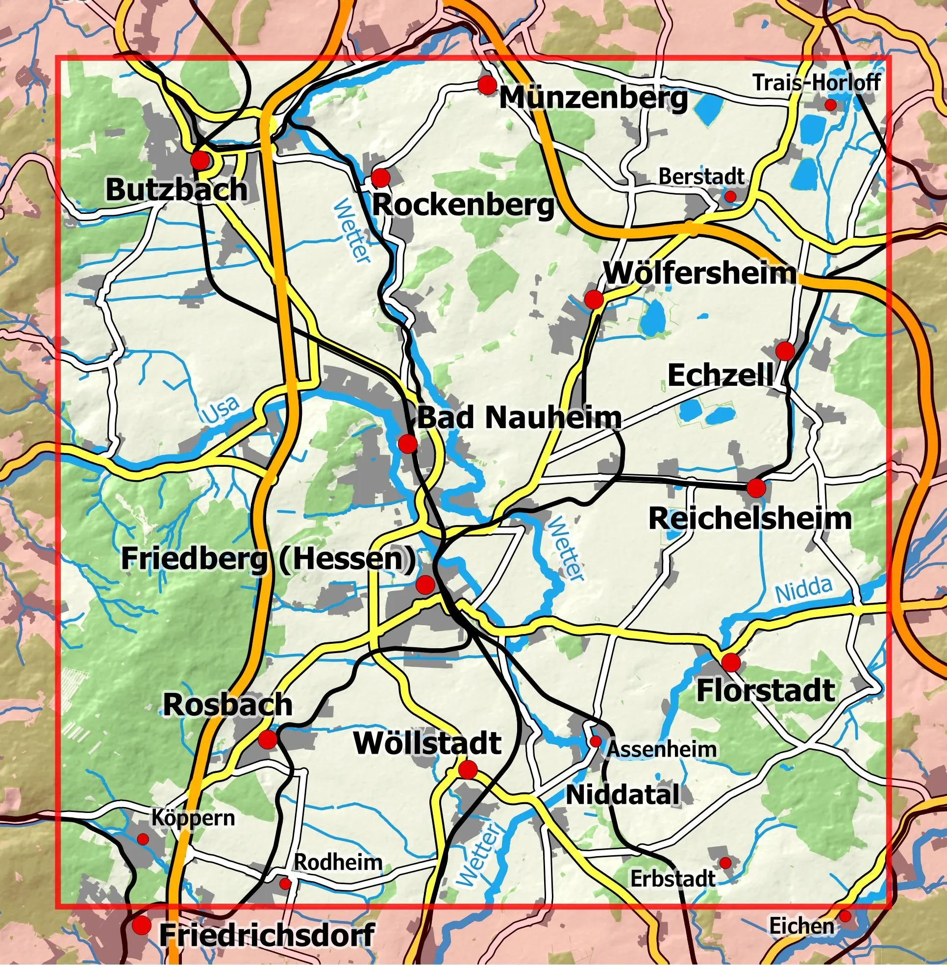 Bild: 9783960990673 | Bad Nauheim - Wetterau Nord 1 : 25 000 | NaturNavi | (Land-)Karte