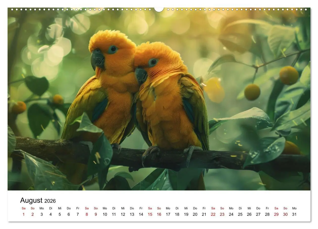 Bild: 9783457440773 | Papageien - Farbenfrohe Paradiesvögel (Wandkalender 2026 DIN A2...