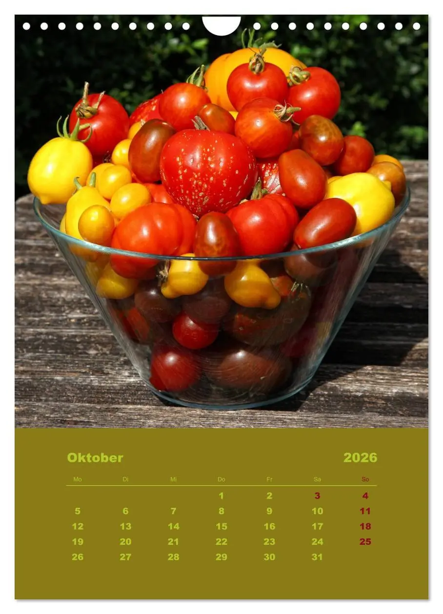 Bild: 9783516460773 | Tomaten - Alles BIO! (Wandkalender 2026 DIN A4 hoch), CALVENDO...