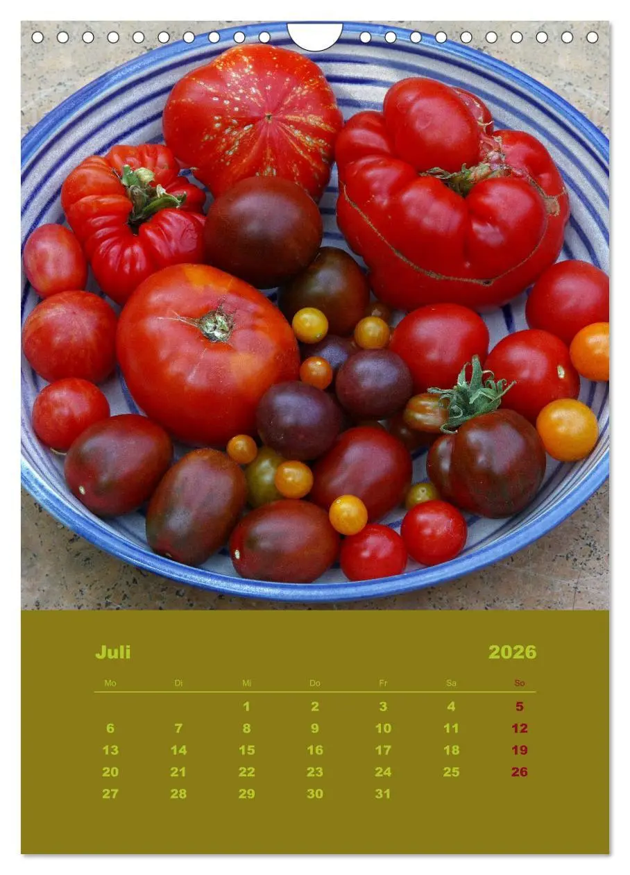Bild: 9783516460773 | Tomaten - Alles BIO! (Wandkalender 2026 DIN A4 hoch), CALVENDO...