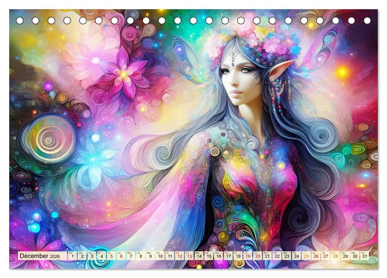 Bild: 9783516530773 | The flower elves Enchanting harmony (Desk Calendar 2026 DIN A5...
