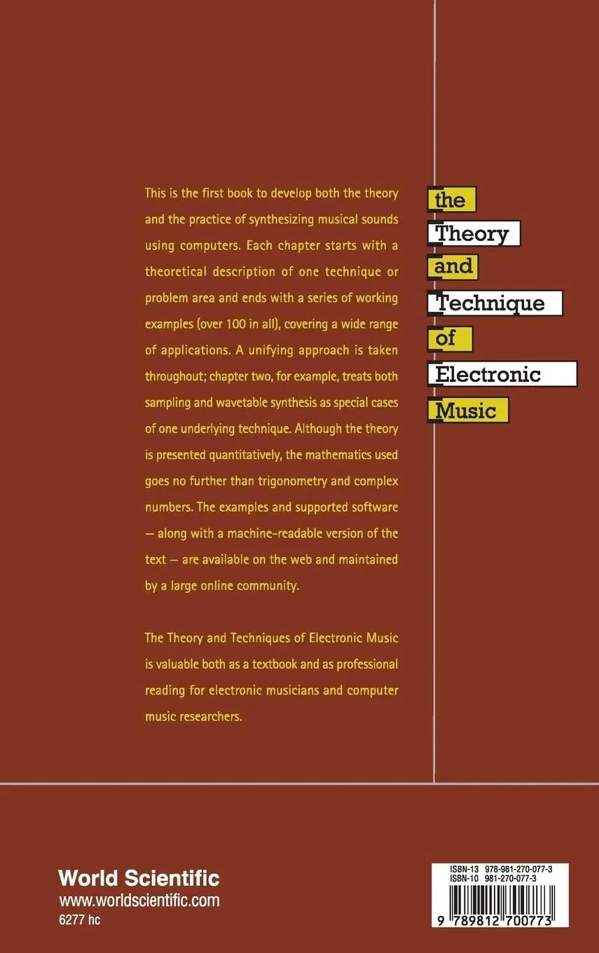 Rückseite: 9789812700773 | THEORY &amp; TECHNIQUES OF ELECTRONIC MUSIC | Miller S Puckette | Buch