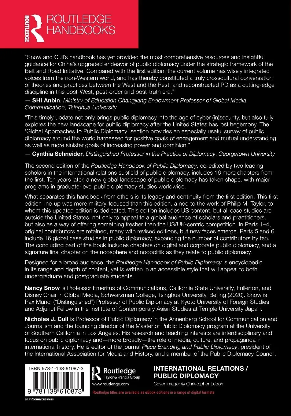 Rückseite: 9781138610873 | Routledge Handbook of Public Diplomacy | Nancy Snow (u. a.) | Buch