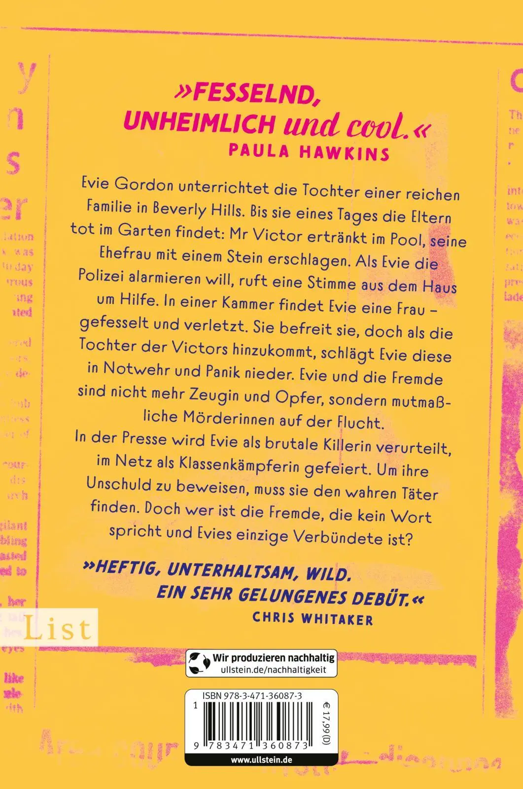 Rückseite: 9783471360873 | Killer Potential | Hannah Deitch | Taschenbuch | 400 S. | Deutsch