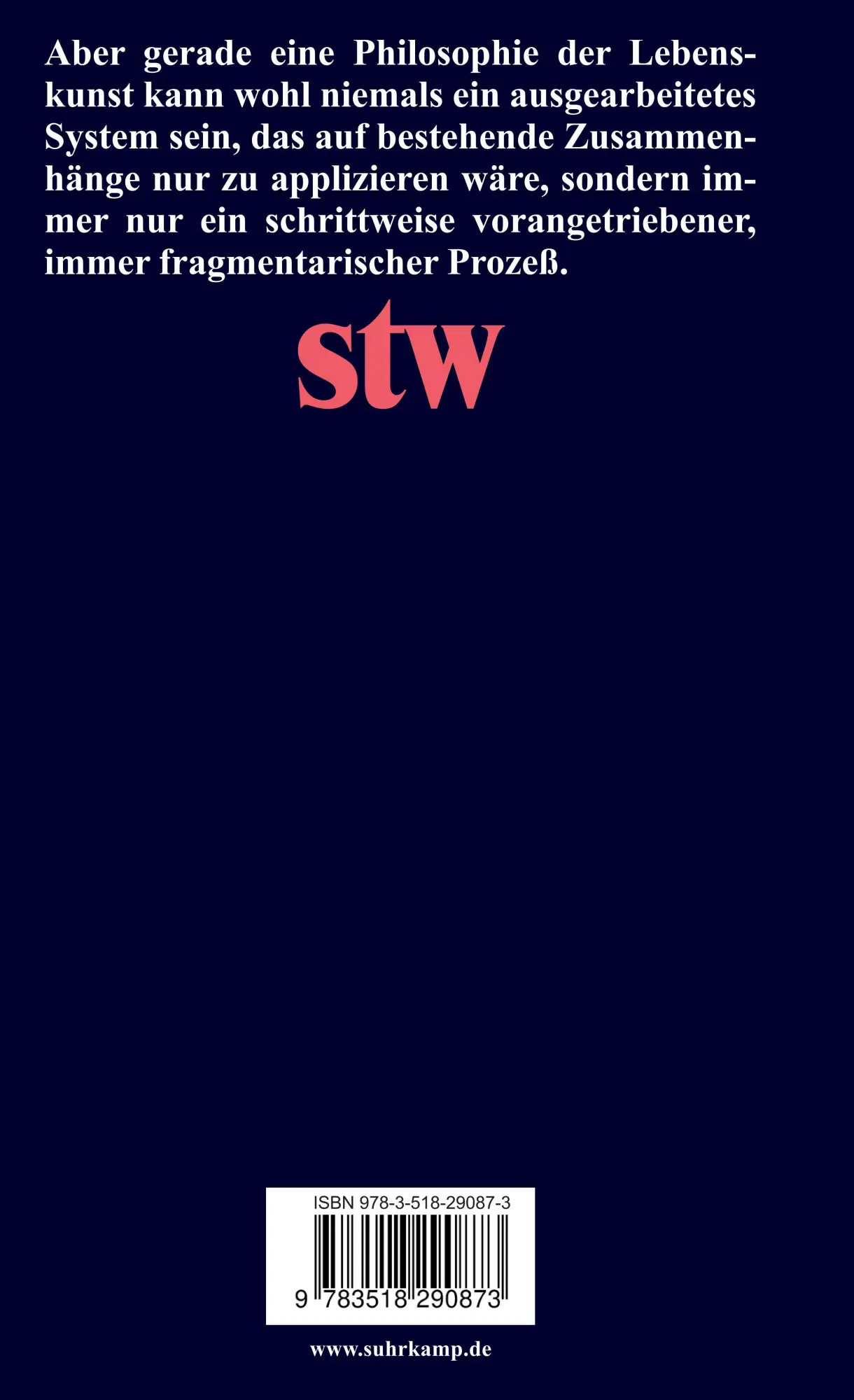 Rückseite: 9783518290873 | Auf der Suche nach einer neuen Lebenskunst | Wilhelm Schmid | Buch