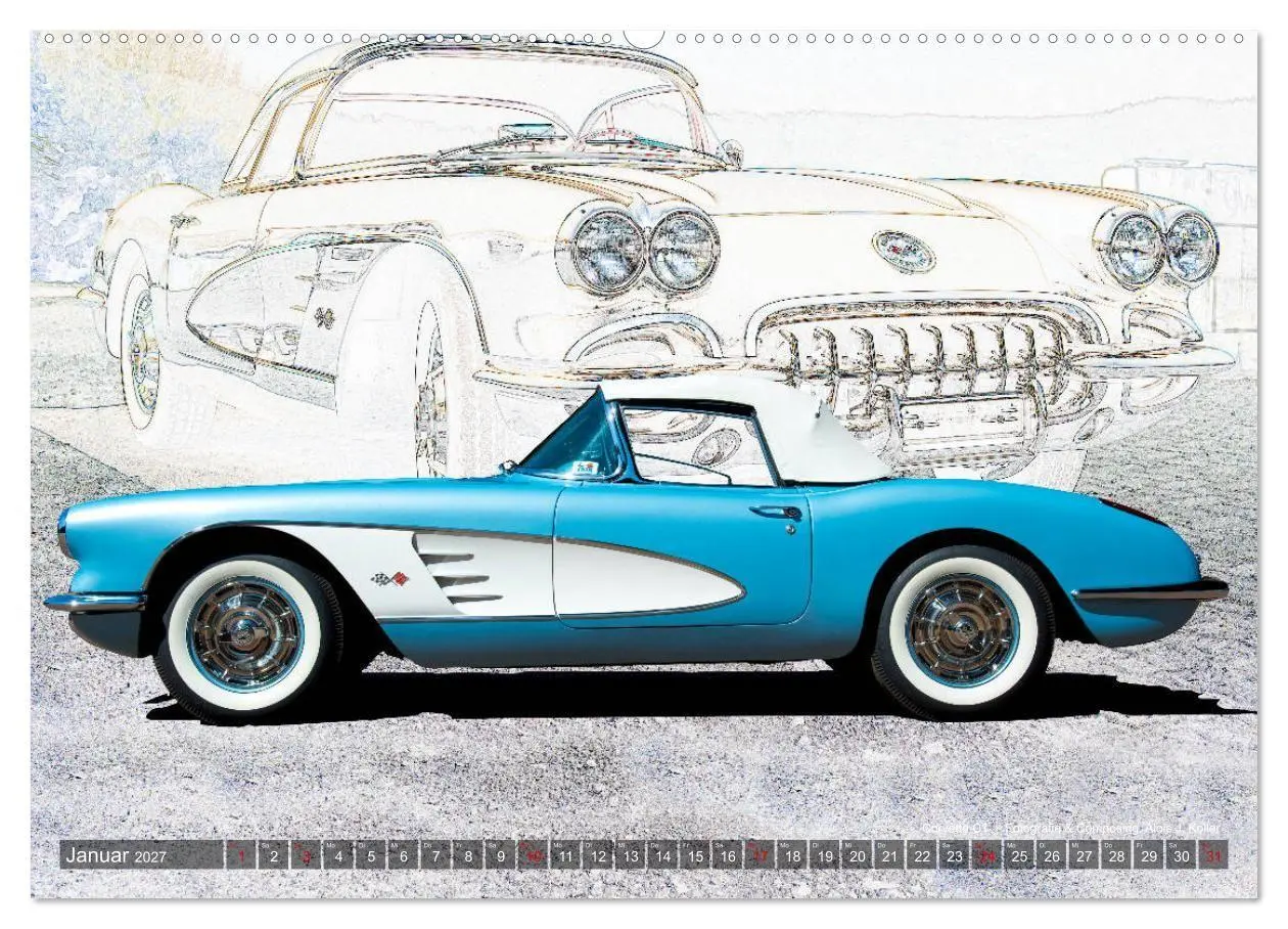 Bild: 9783569540873 | Corvette Photocomposing (Wandkalender 2027 DIN A2 quer), CALVENDO...
