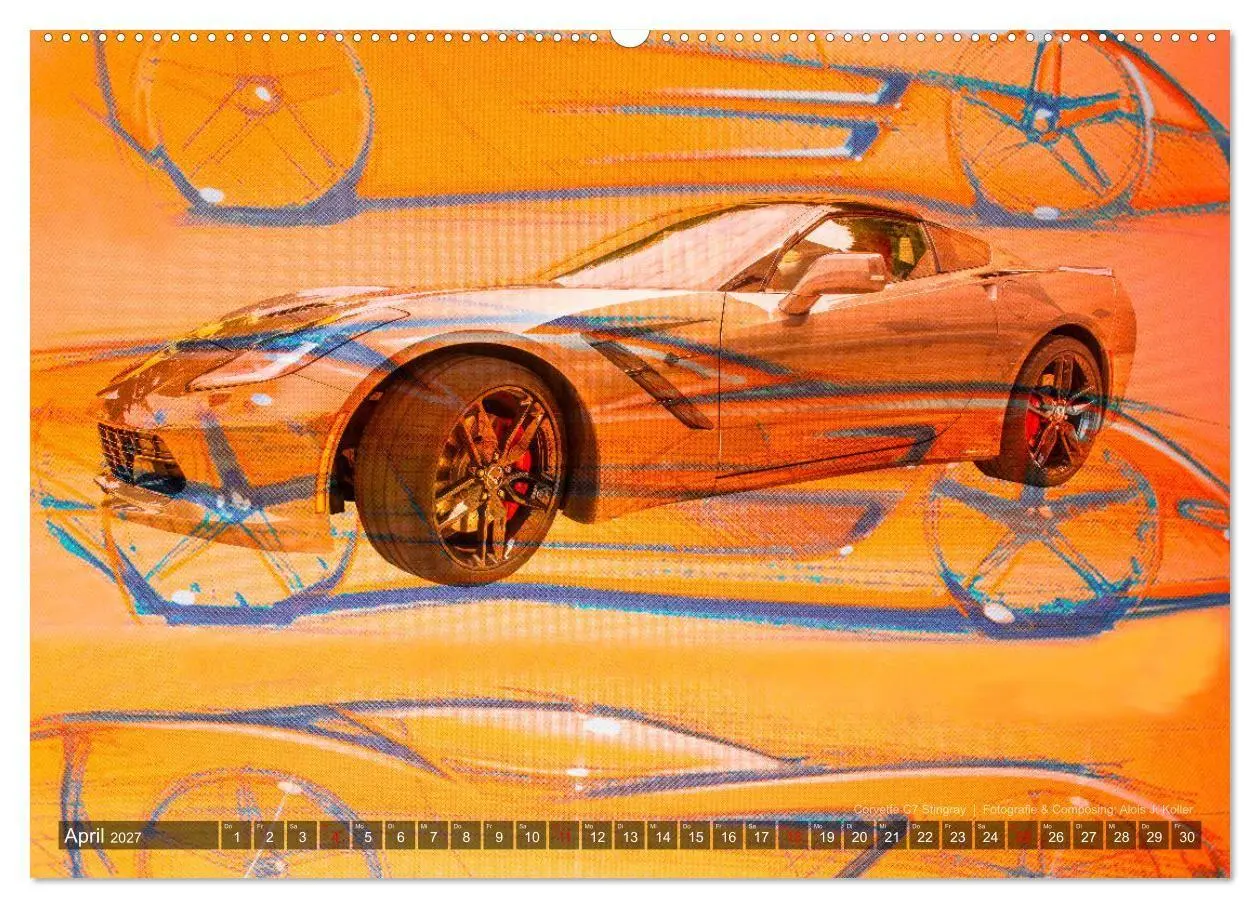 Bild: 9783569540873 | Corvette Photocomposing (Wandkalender 2027 DIN A2 quer), CALVENDO...