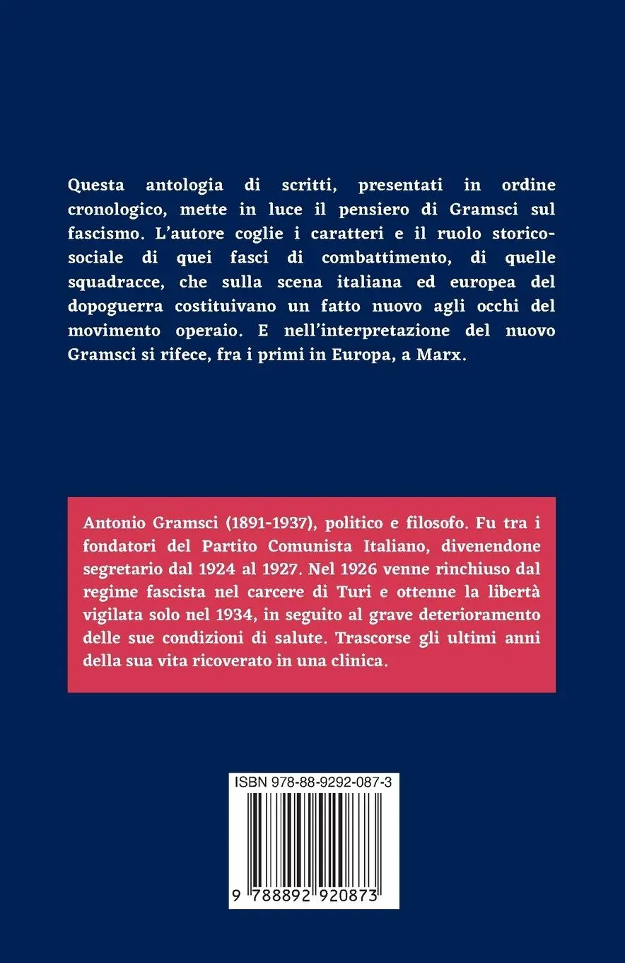 Rückseite: 9788892920873 | SUL FASCISMO | Antonio Gramsci | Taschenbuch | Italienisch | 2023