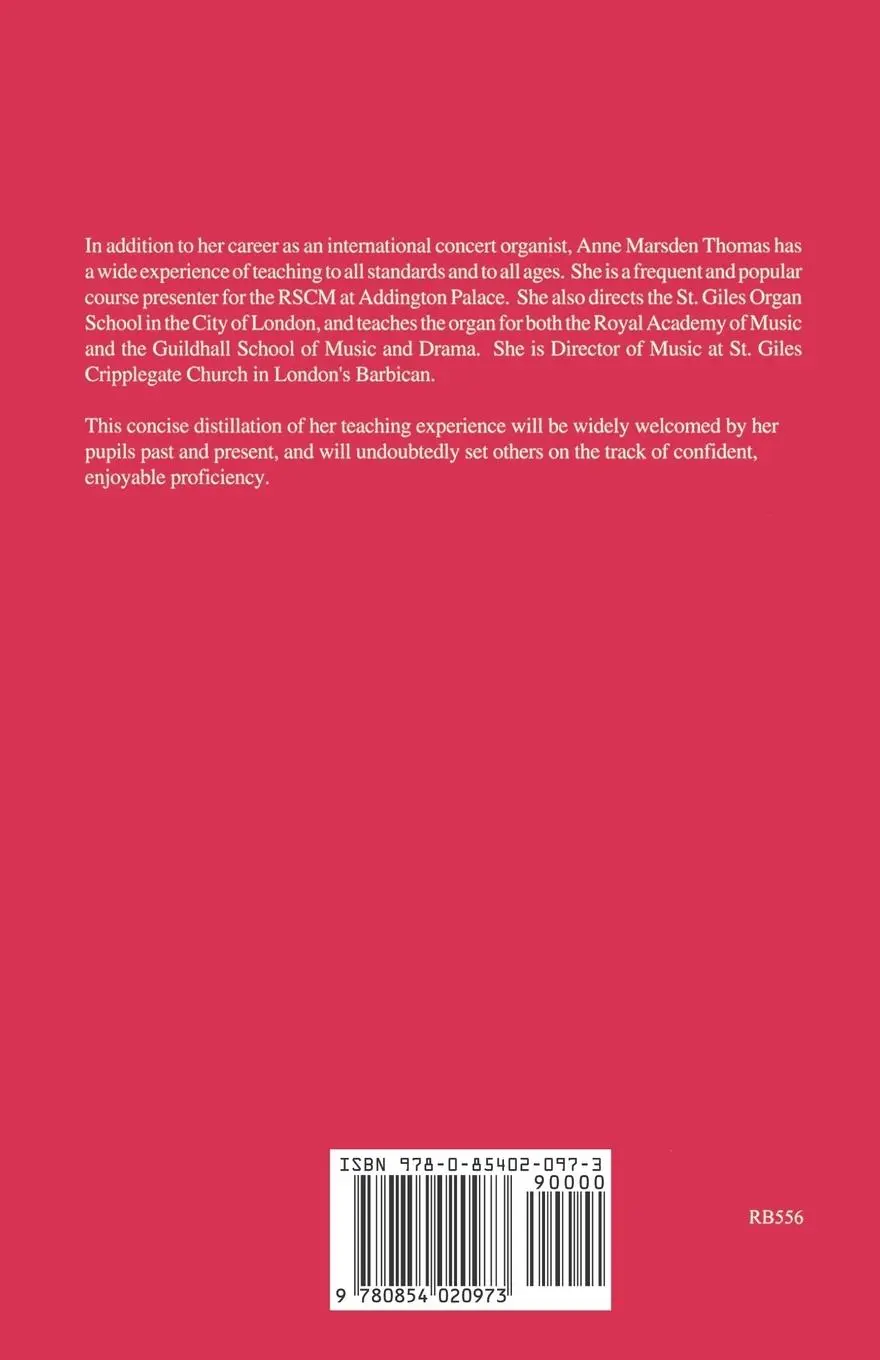 Rückseite: 9780854020973 | Organ Practice: The Anne Marsden Thomas Guide | Anne Marsden Thomas