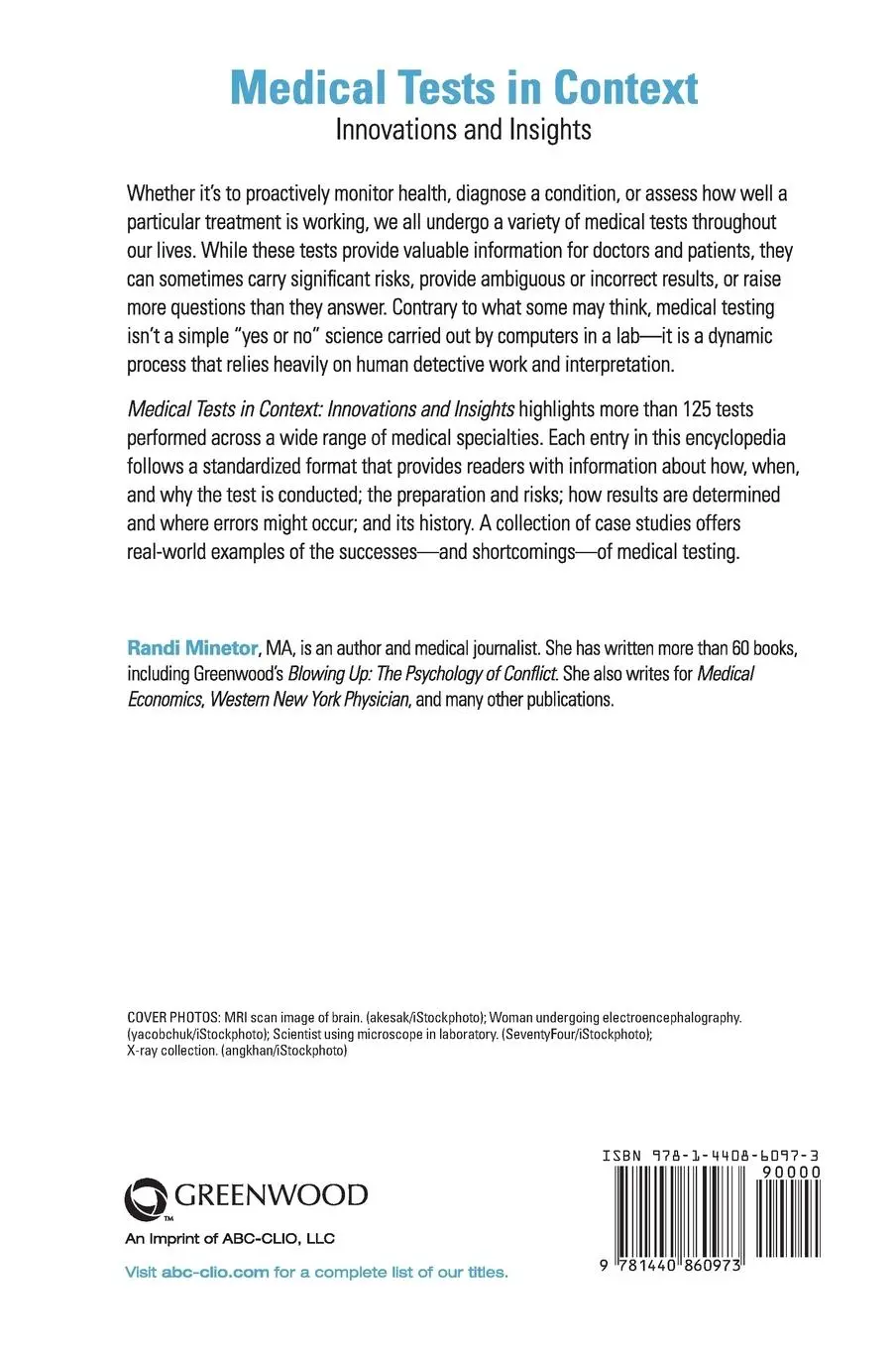 Rückseite: 9781440860973 | Medical Tests in Context | Innovations and Insights | Randi Minetor