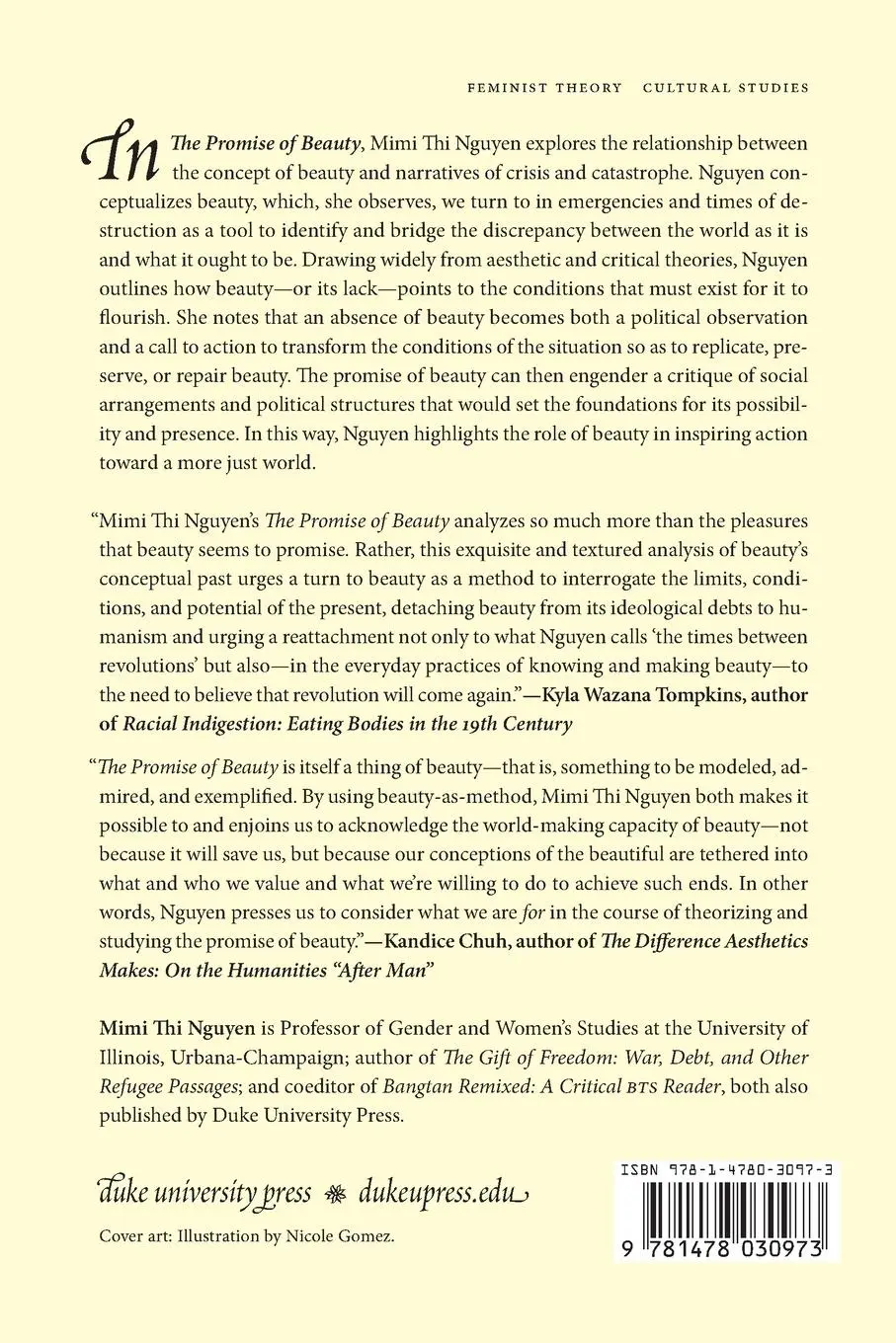 Rückseite: 9781478030973 | The Promise of Beauty | Mimi Thi Nguyen | Taschenbuch | Englisch