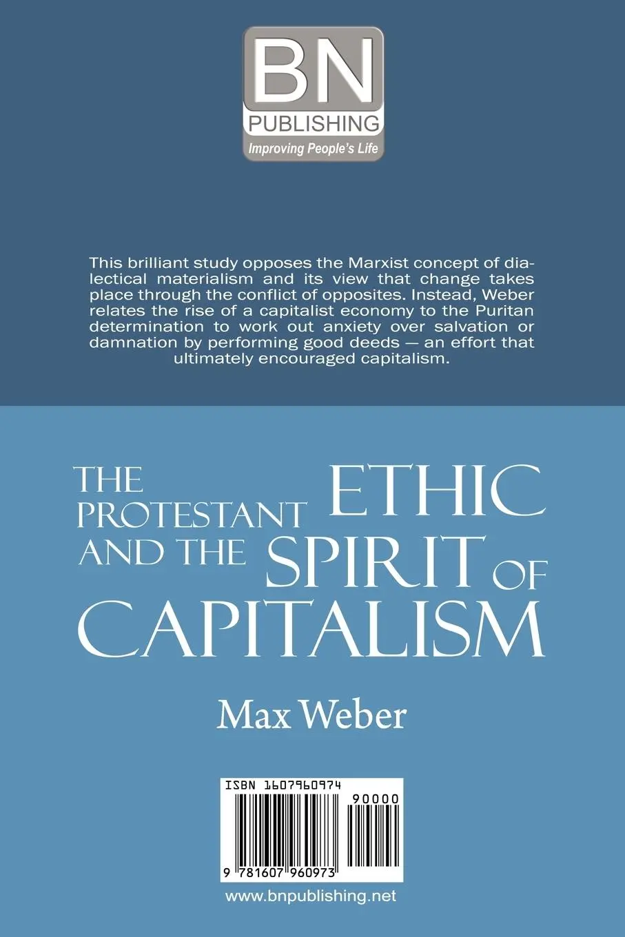 Rückseite: 9781607960973 | The Protestant Ethic and the Spirit of Capitalism | Max Weber | Buch