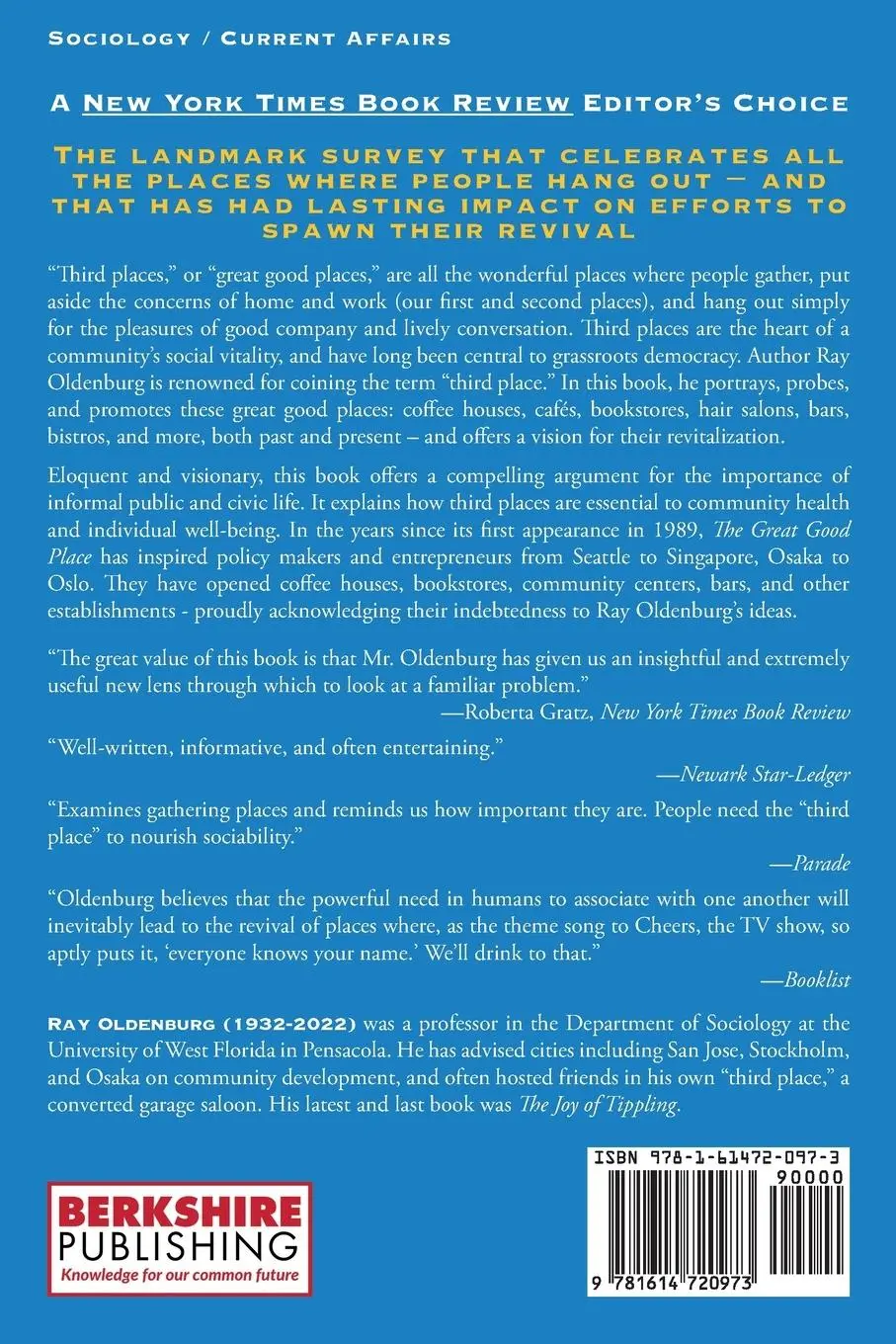 Rückseite: 9781614720973 | The Great Good Place | Ray Oldenburg | Taschenbuch | Englisch | 2023