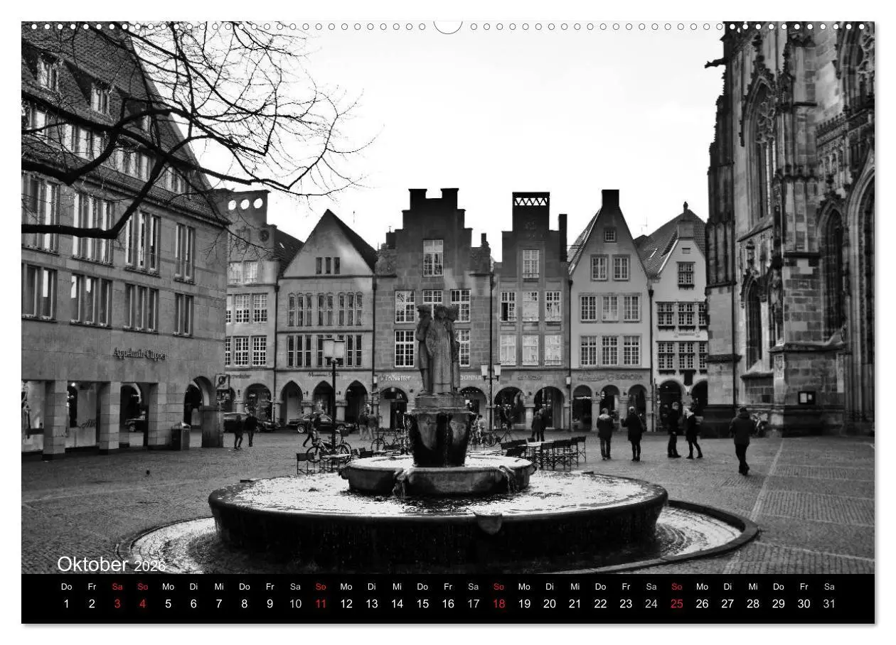 Bild: 9783516060973 | Münster in schwarz-weiß gesehen (hochwertiger Premium Wandkalender...