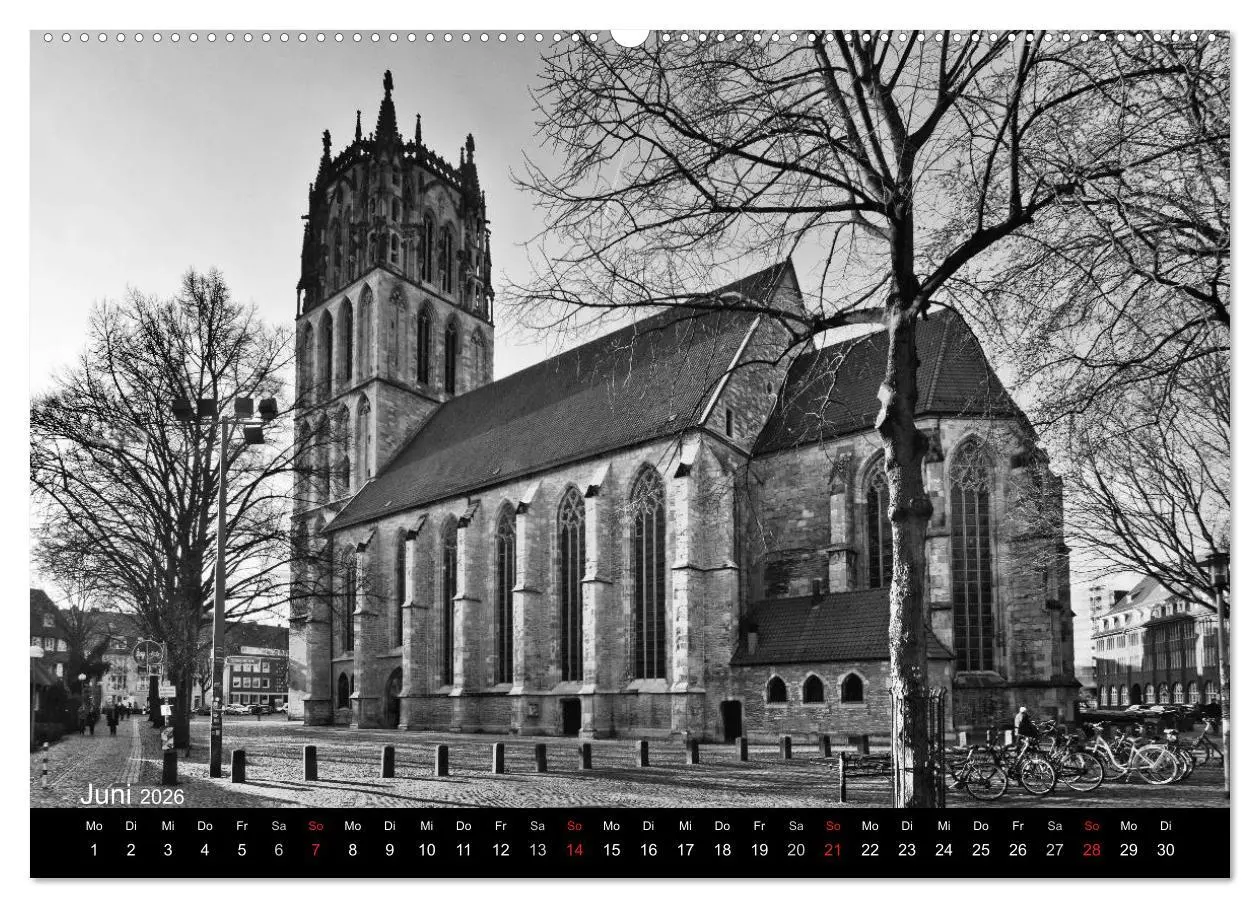 Bild: 9783516060973 | Münster in schwarz-weiß gesehen (hochwertiger Premium Wandkalender...