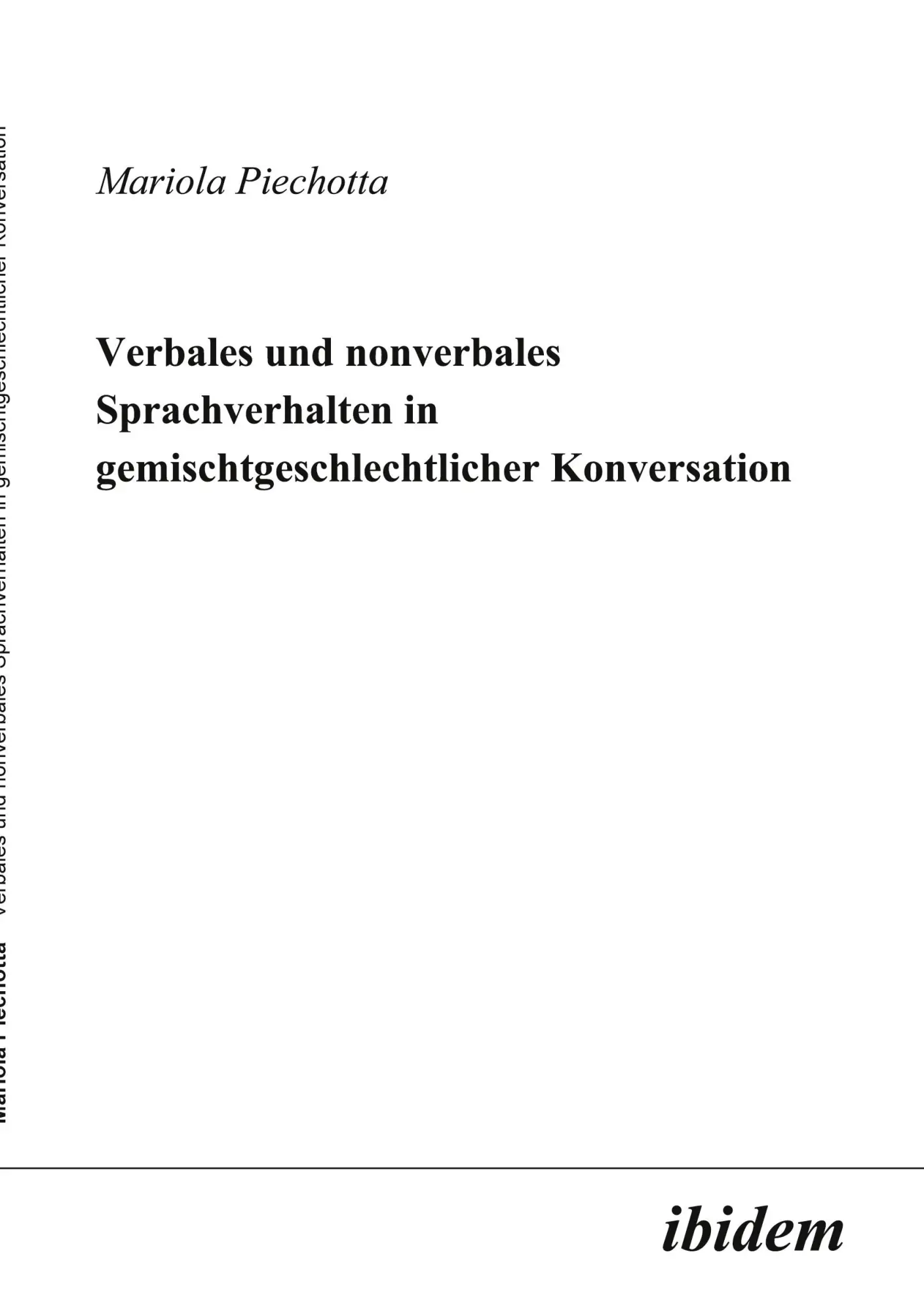 Cover: 9783898210973 | Verbales und nonverbales Sprachverhalten in...