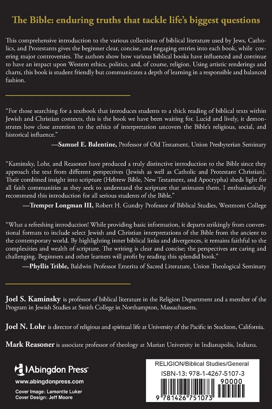 Rückseite: 9781426751073 | The Abingdon Introduction to the Bible | Joel S. Kaminsky (u. a.)