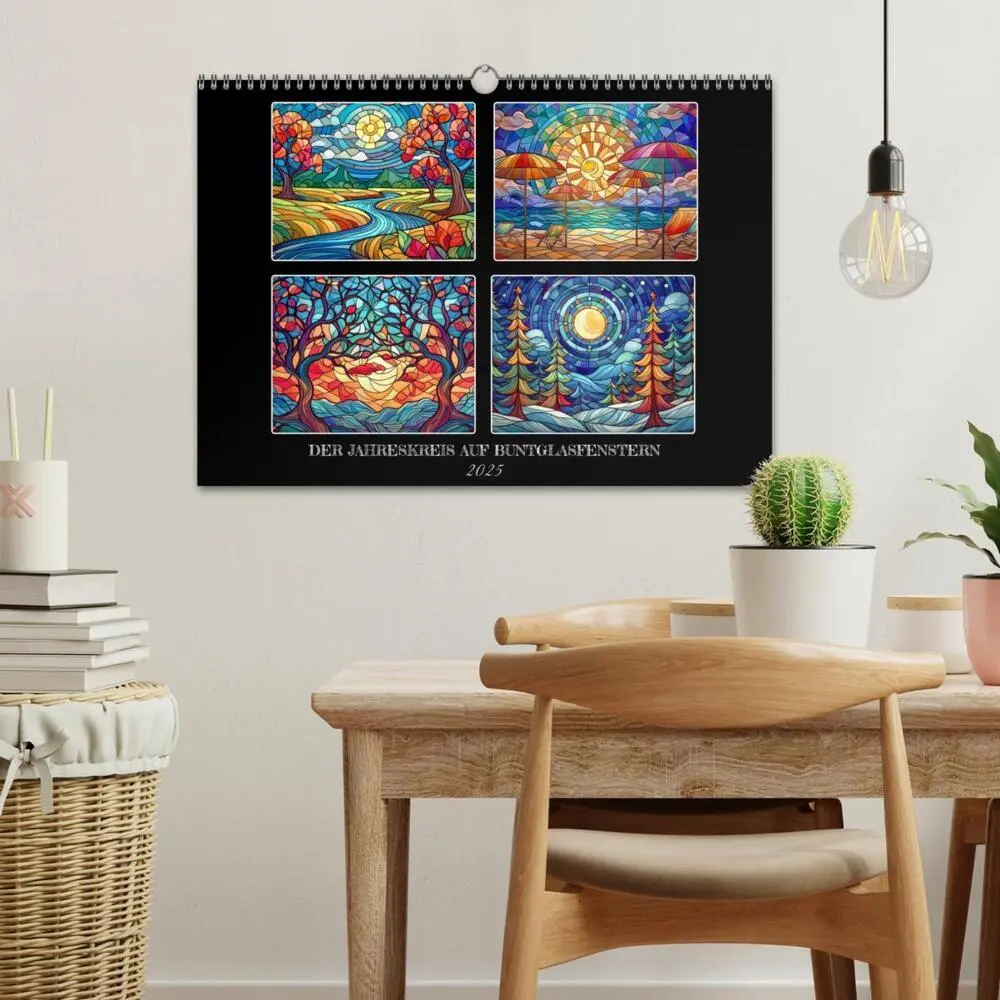 Bild: 9783457171073 | Der Jahreskreis auf Buntglasfenstern (Wandkalender 2025 DIN A3...