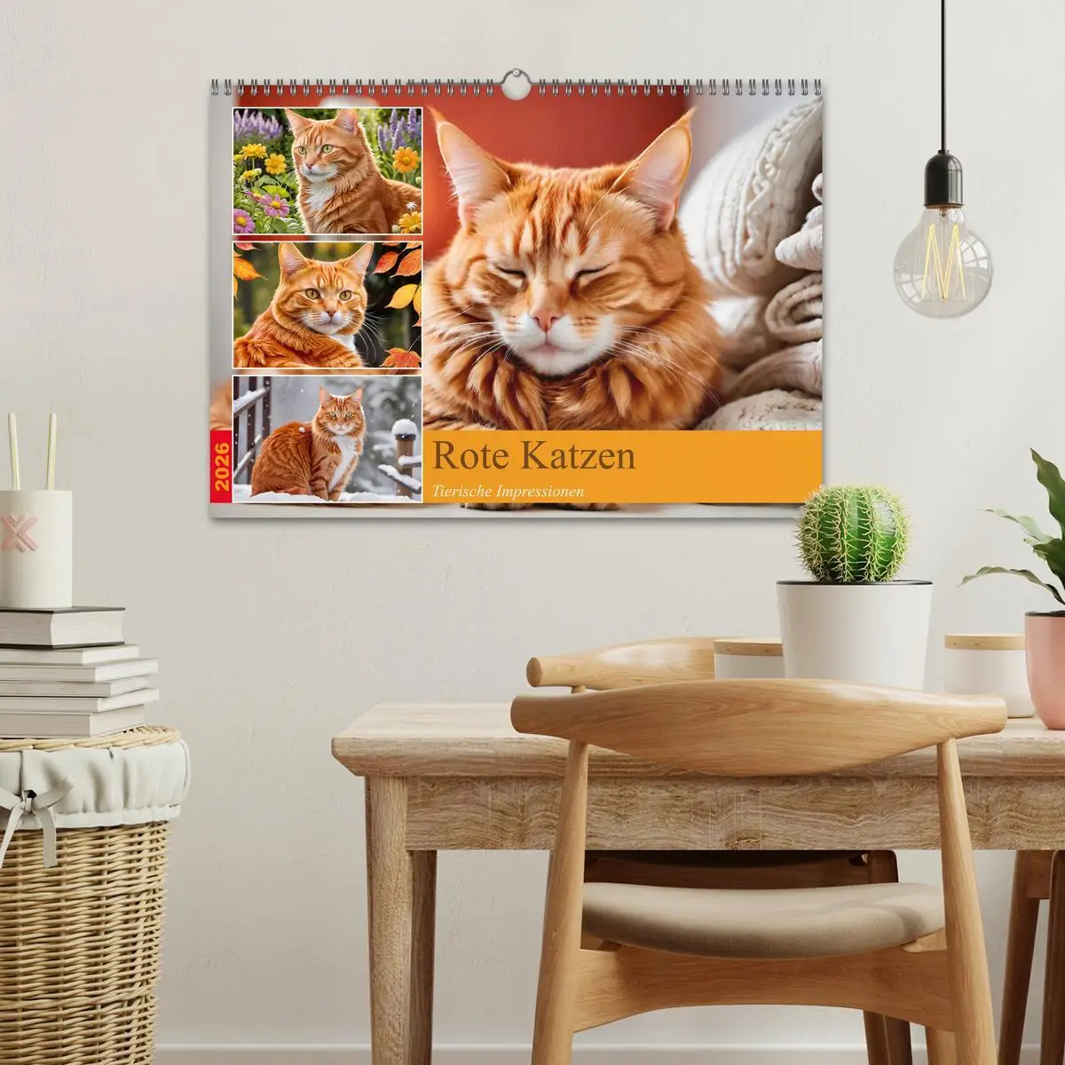 Bild: 9783457861073 | Rote Katzen (Wandkalender 2026 DIN A3 quer), CALVENDO Monatskalender