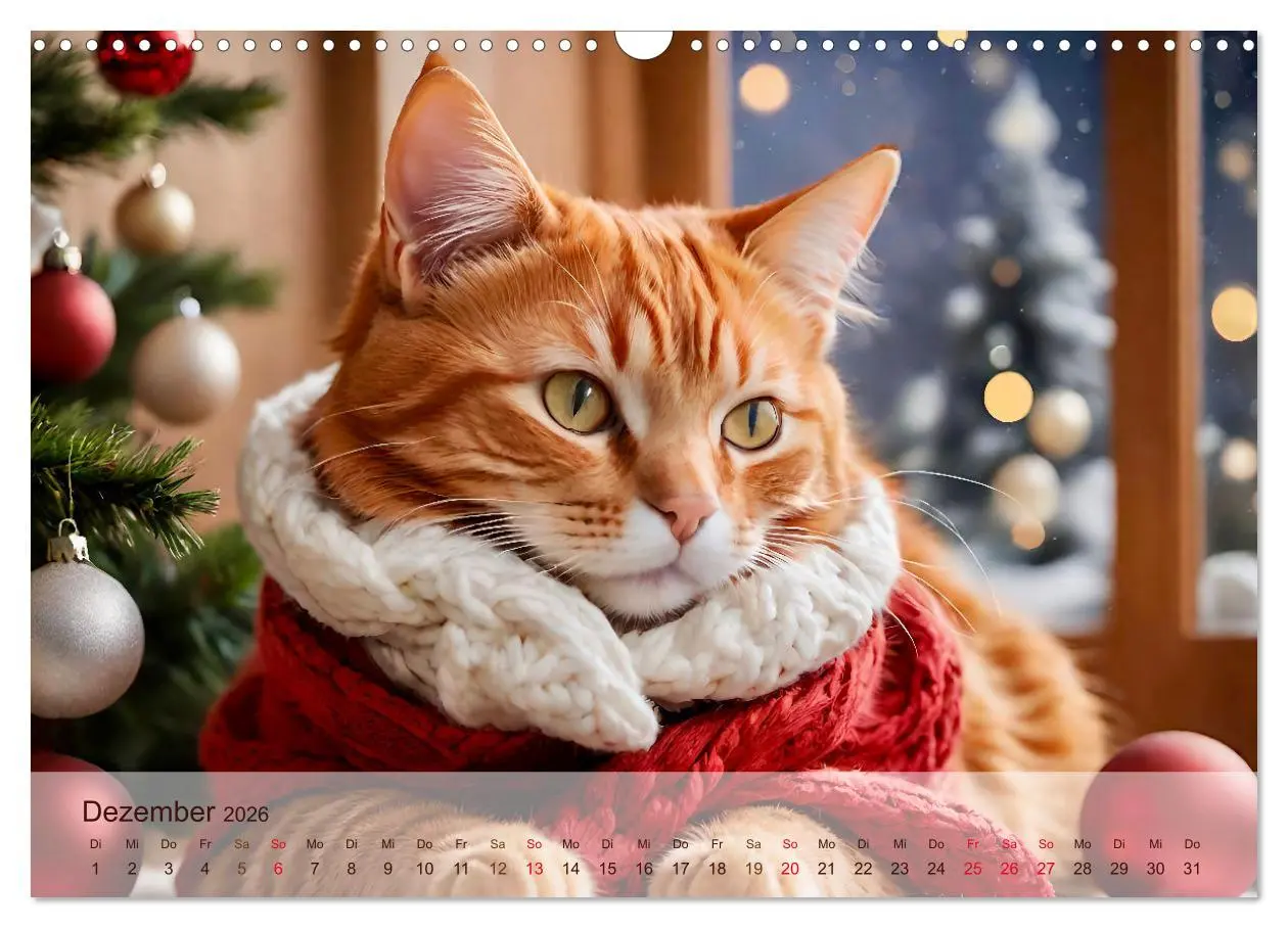 Bild: 9783457861073 | Rote Katzen (Wandkalender 2026 DIN A3 quer), CALVENDO Monatskalender