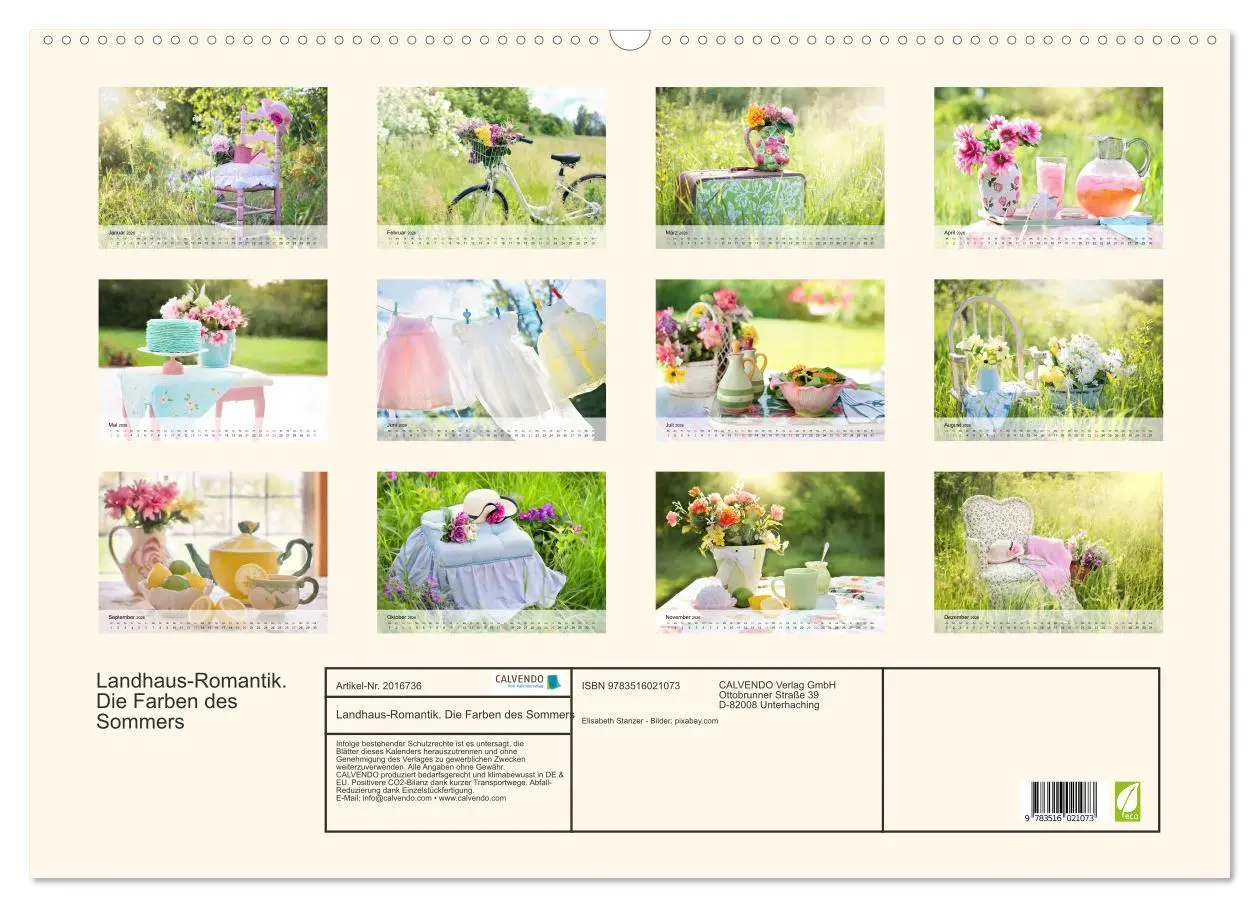 Bild: 9783516021073 | Landhaus-Romantik. Die Farben des Sommers (Wandkalender 2026 DIN A2...