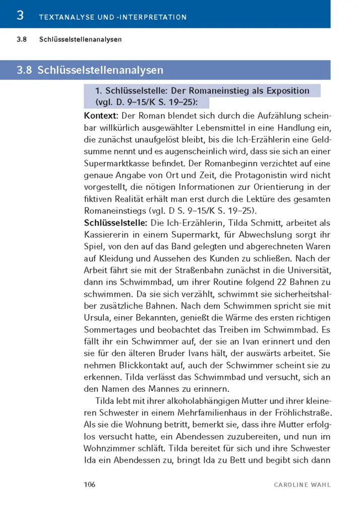 Bild: 9783804421073 | 22 Bahnen von Caroline Wahl - Textanalyse und Interpretation | Wahl
