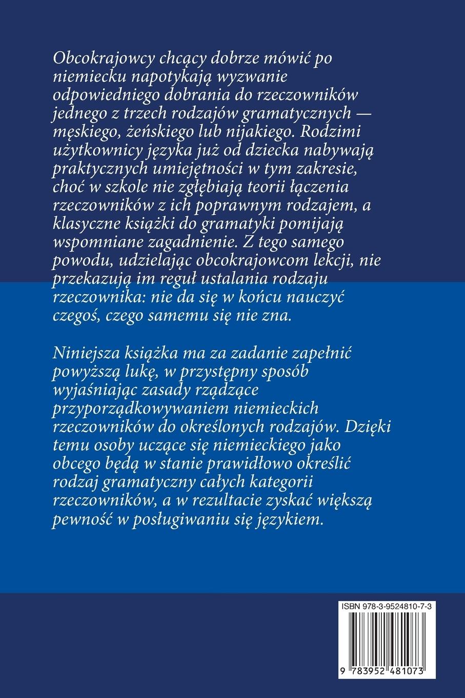 Rückseite: 9783952481073 | Der, Die, Das | Sekrety niemieckich rodzajników | Constantin Vayenas