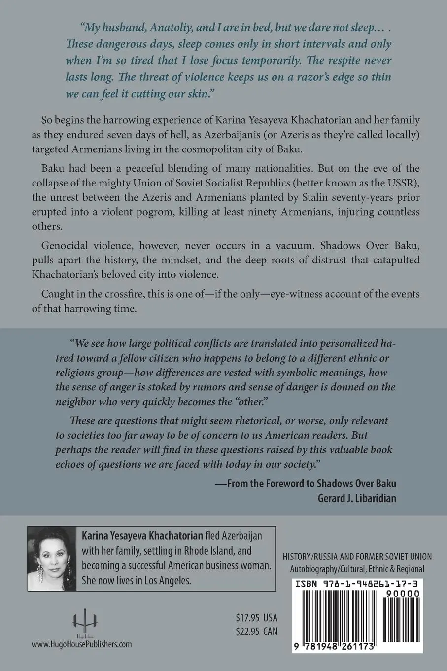 Rückseite: 9781948261173 | Shadows Over Baku | The Armenian Massacre in Azerbaijan | Khachatorian
