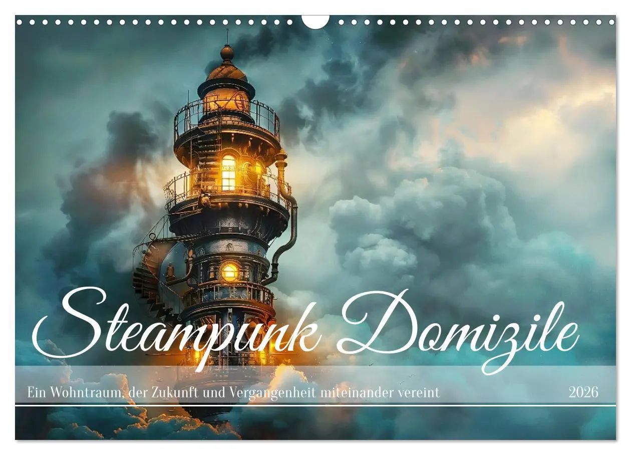Cover: 9783457301173 | Steampunk Domizile (Wandkalender 2026 DIN A3 quer), CALVENDO...