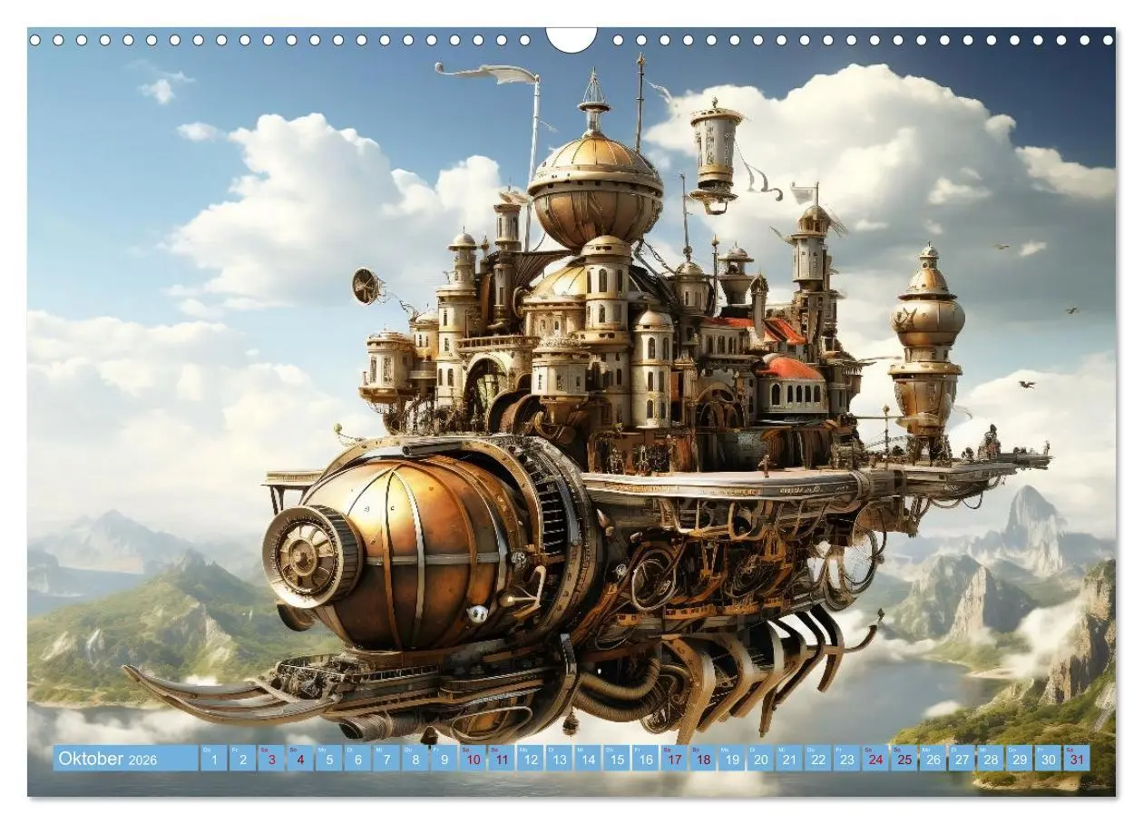 Bild: 9783457301173 | Steampunk Domizile (Wandkalender 2026 DIN A3 quer), CALVENDO...