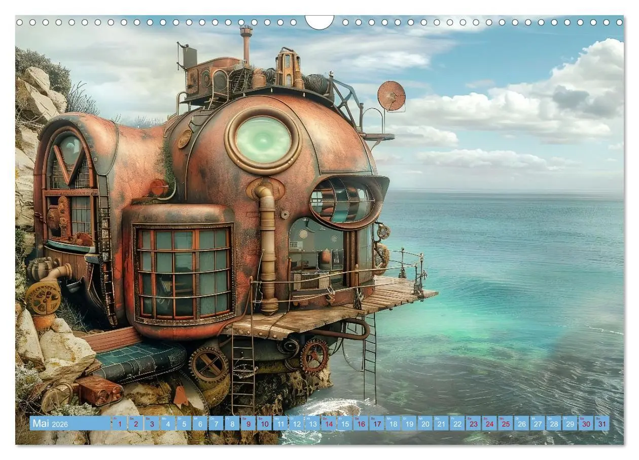 Bild: 9783457301173 | Steampunk Domizile (Wandkalender 2026 DIN A3 quer), CALVENDO...