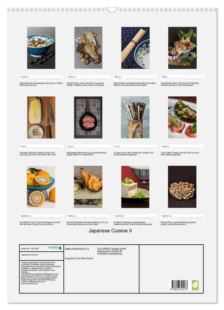 Bild: 9783516321173 | Japanese Cuisine II (Wandkalender 2026 DIN A2 hoch), CALVENDO...