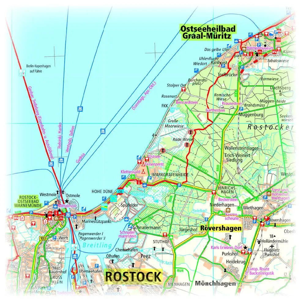 Bild: 9783747301173 | Fischland-Darß-Zingst, Rostock, Stralsund, Recknitztal 1:100 000
