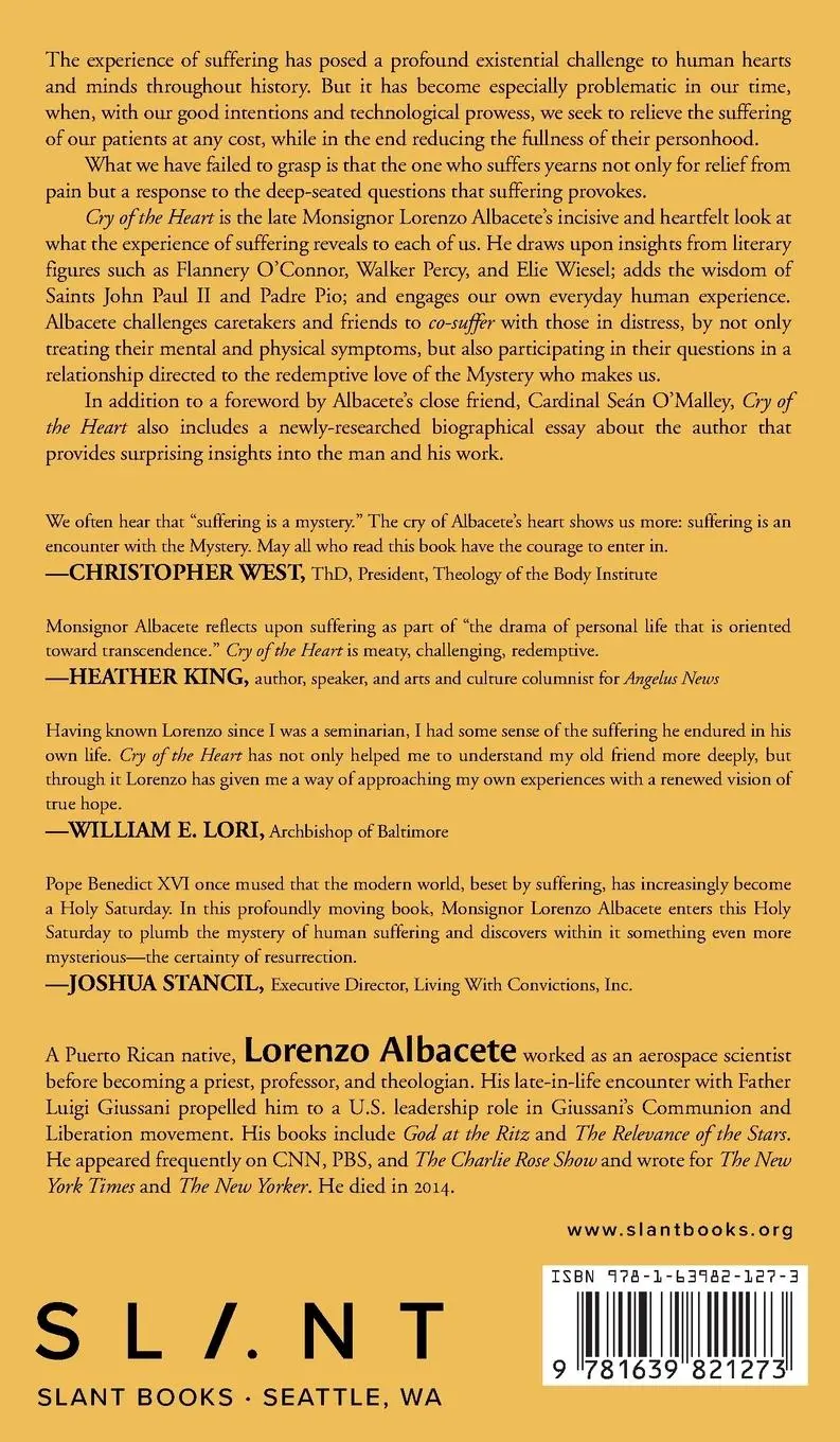 Rückseite: 9781639821273 | Cry of the Heart | On the Meaning of Suffering | Lorenzo Albacete