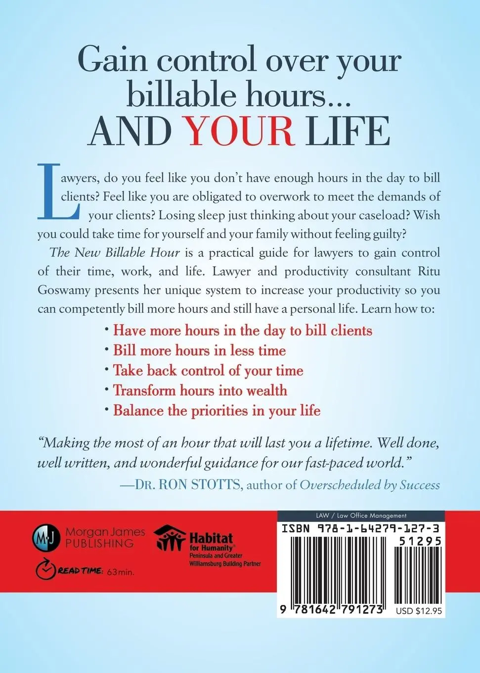 Rückseite: 9781642791273 | The New Billable Hour | Esq. Ritu Goswamy | Taschenbuch | Englisch