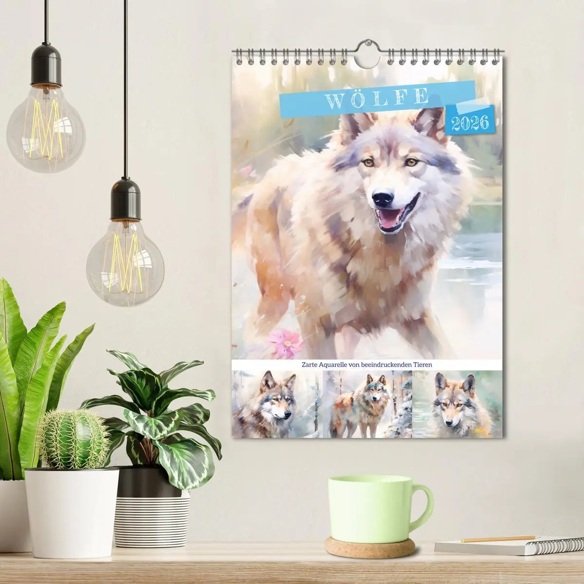 Bild: 9783516311273 | Wölfe. Zarte Aquarelle von beeindruckenden Tieren (Wandkalender...