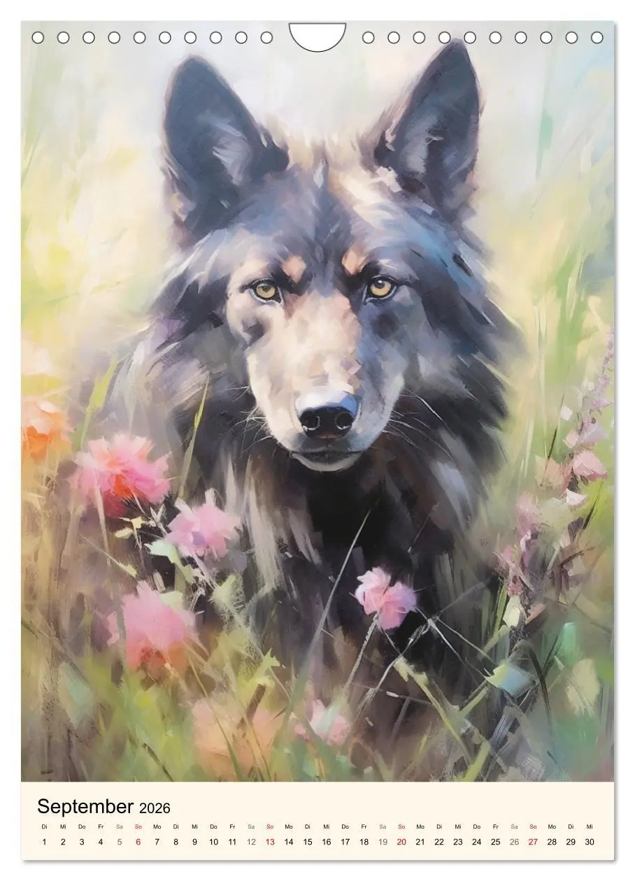Bild: 9783516311273 | Wölfe. Zarte Aquarelle von beeindruckenden Tieren (Wandkalender...