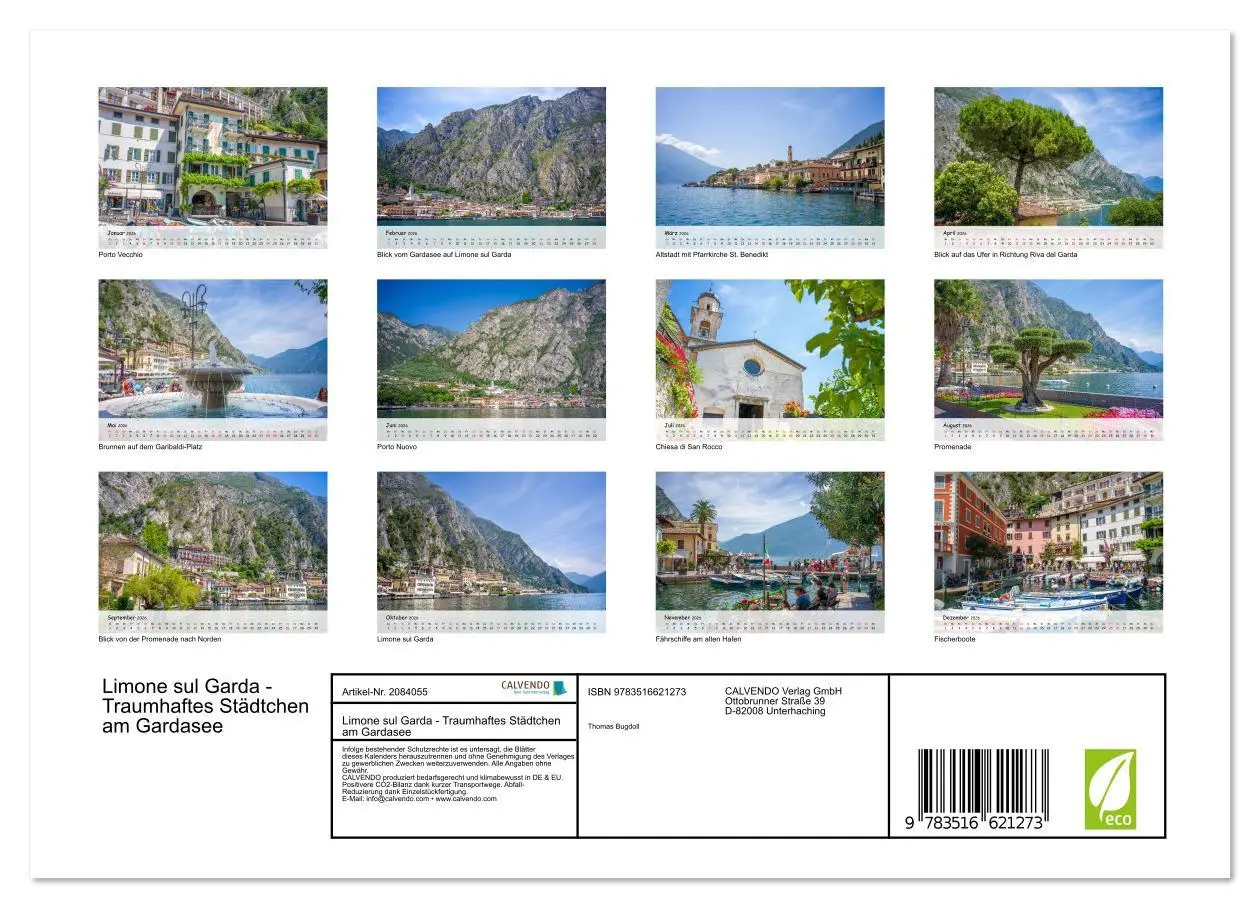 Bild: 9783516621273 | Limone sul Garda - Traumhaftes Städtchen am Gardasee (Wandkalender...