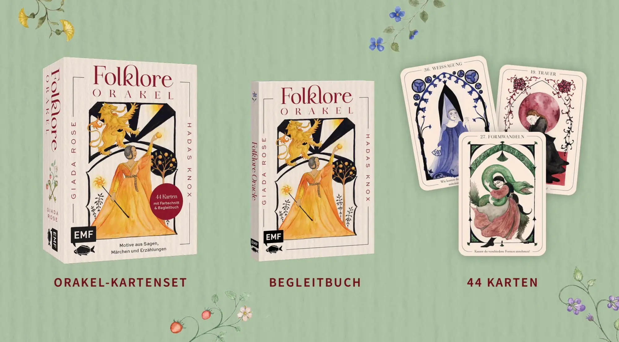 Bild: 9783745931273 | Orakel-Kartenset: Folklore Orakel Die Liebe, die Reise, die...