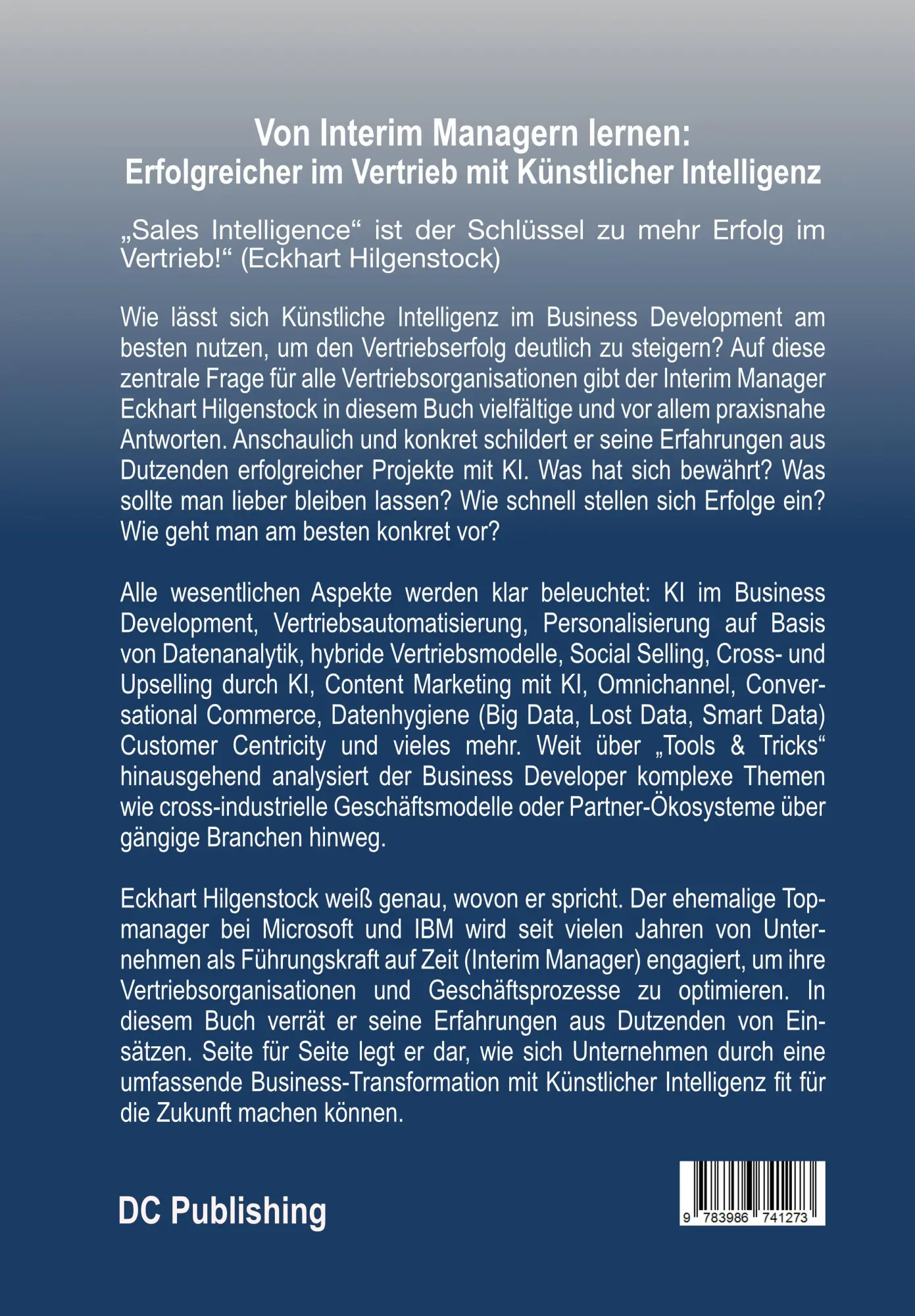 Rückseite: 9783986741273 | Erfolgreicher im Vertrieb mit Künstlicher Intelligenz | Hilgenstock