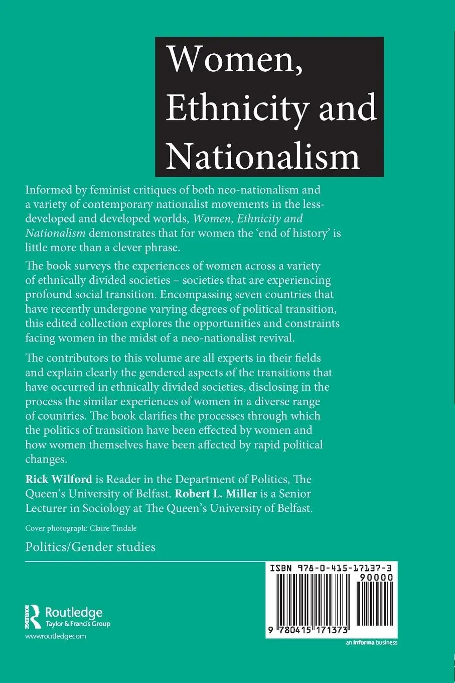 Rückseite: 9780415171373 | Women, Ethnicity and Nationalism | The Politics of Transition | Buch