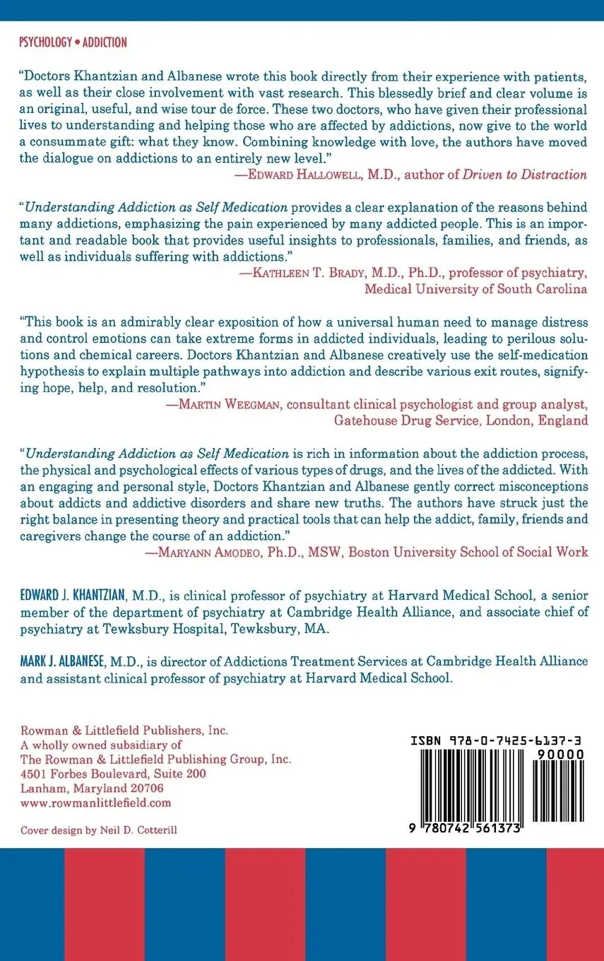 Rückseite: 9780742561373 | Understanding Addiction as Self Medication | Khantzian (u. a.) | Buch