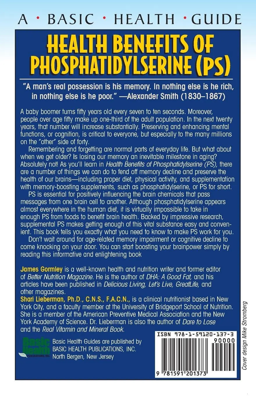 Rückseite: 9781591201373 | Health Benefits of Phosphatidylserine (PS) | James Gormley (u. a.)