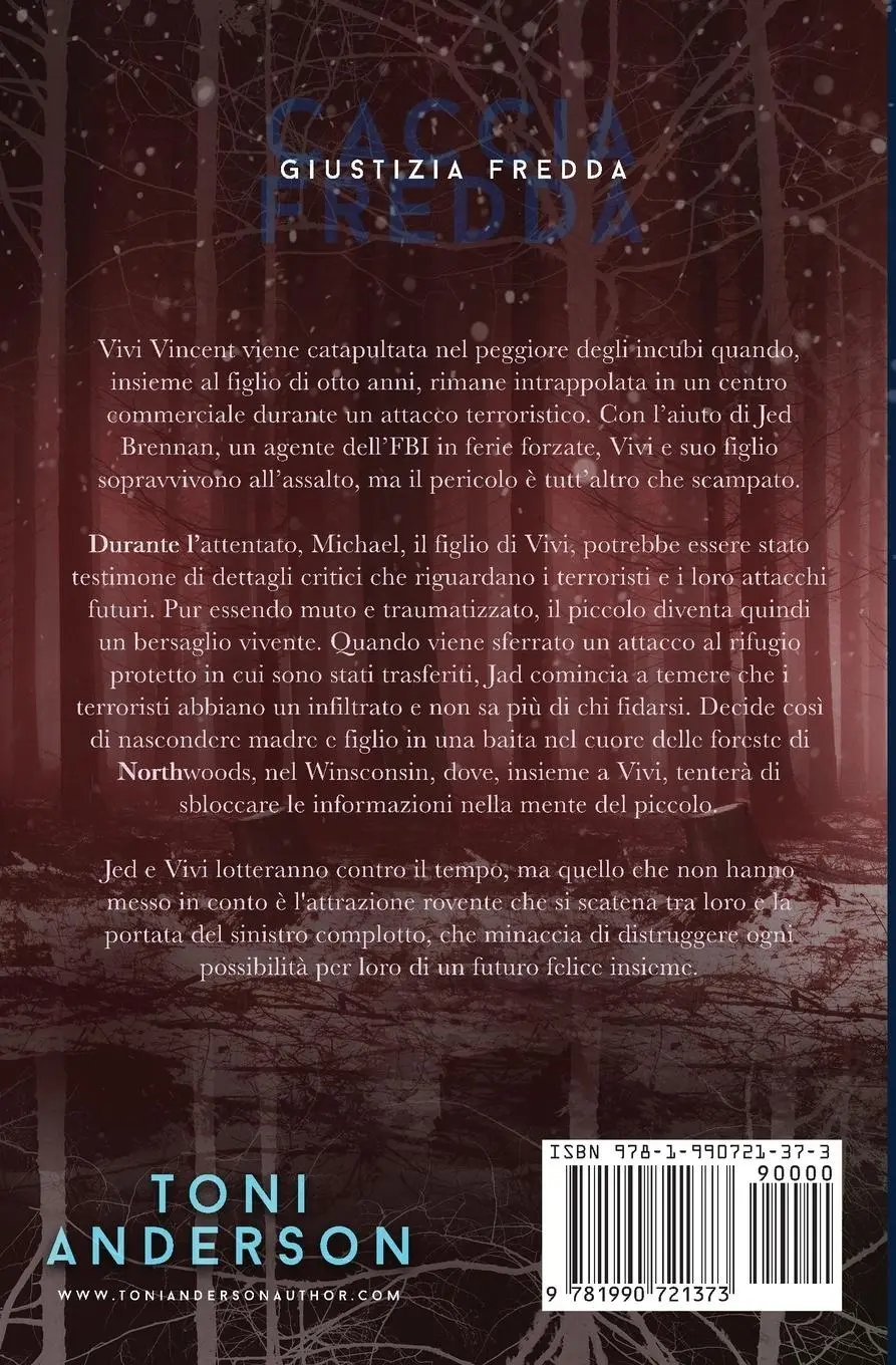 Rückseite: 9781990721373 | Caccia Fredda | Thriller | Toni Anderson | Taschenbuch | Italienisch