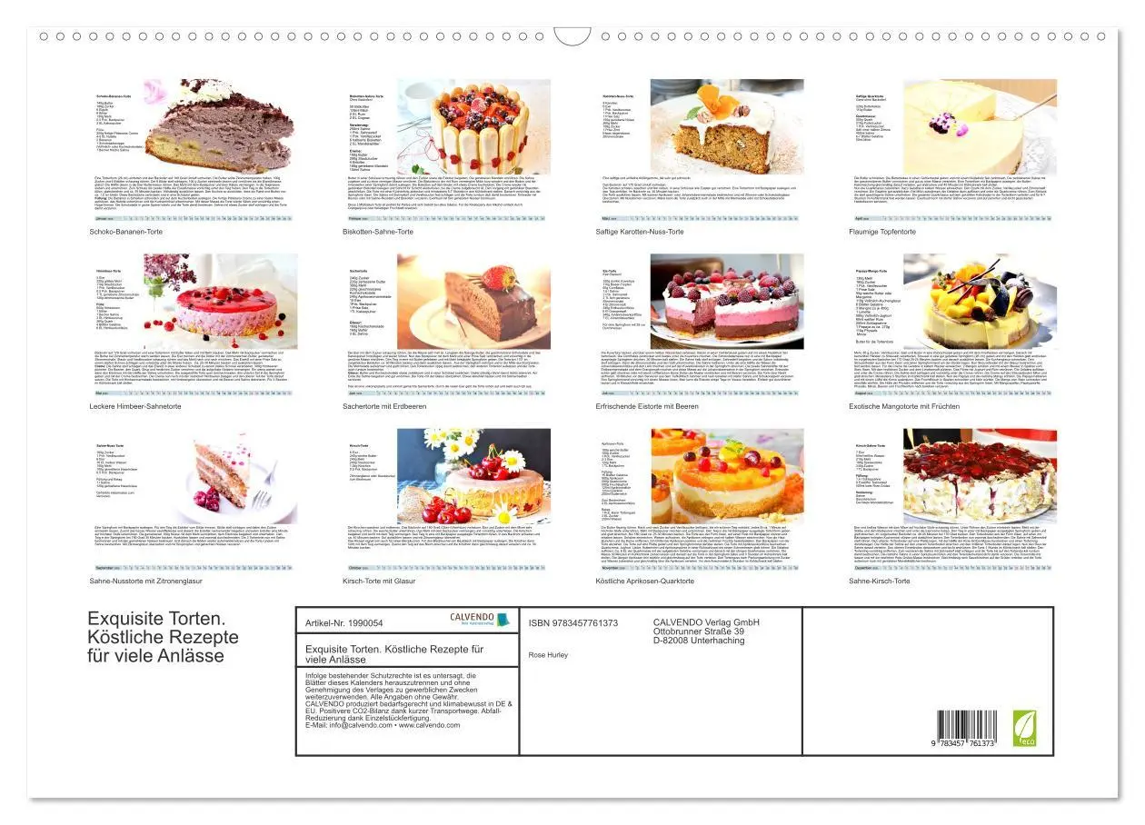 Bild: 9783457761373 | Exquisite Torten. Köstliche Rezepte für viele Anlässe (Wandkalender...