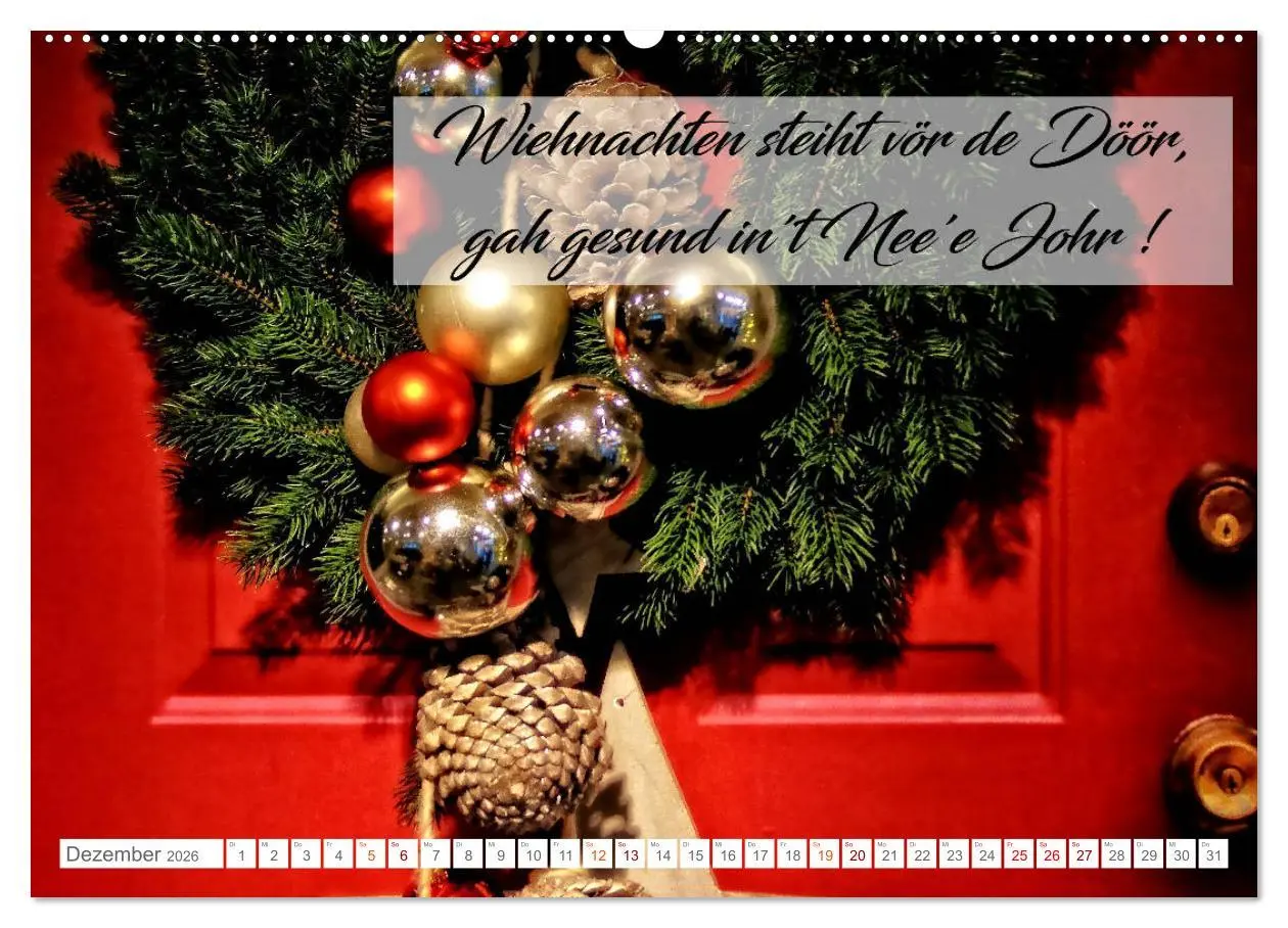 Bild: 9783457831373 | Plattdüütsche Sprökje 2026 (Wandkalender 2026 DIN A2 quer),...