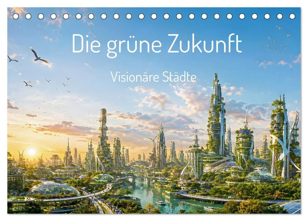 Cover: 9783594381373 | Die grüne Zukunft - Visionäre Städte (Tischkalender 2027 DIN A5...