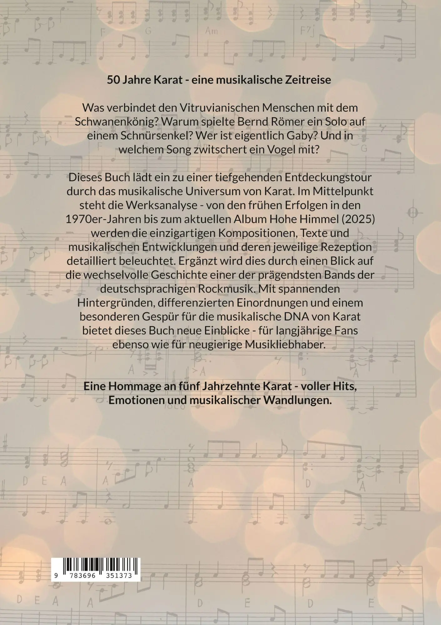 Rückseite: 9783696351373 | Musik, die Brücken baut | Patrick Baumbach | Taschenbuch | 500 S.