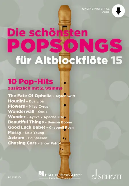 Cover: 9783795731373 | Die schönsten Popsongs für Alt-Blockflöte Band 15 | Broschüre | 44 S.